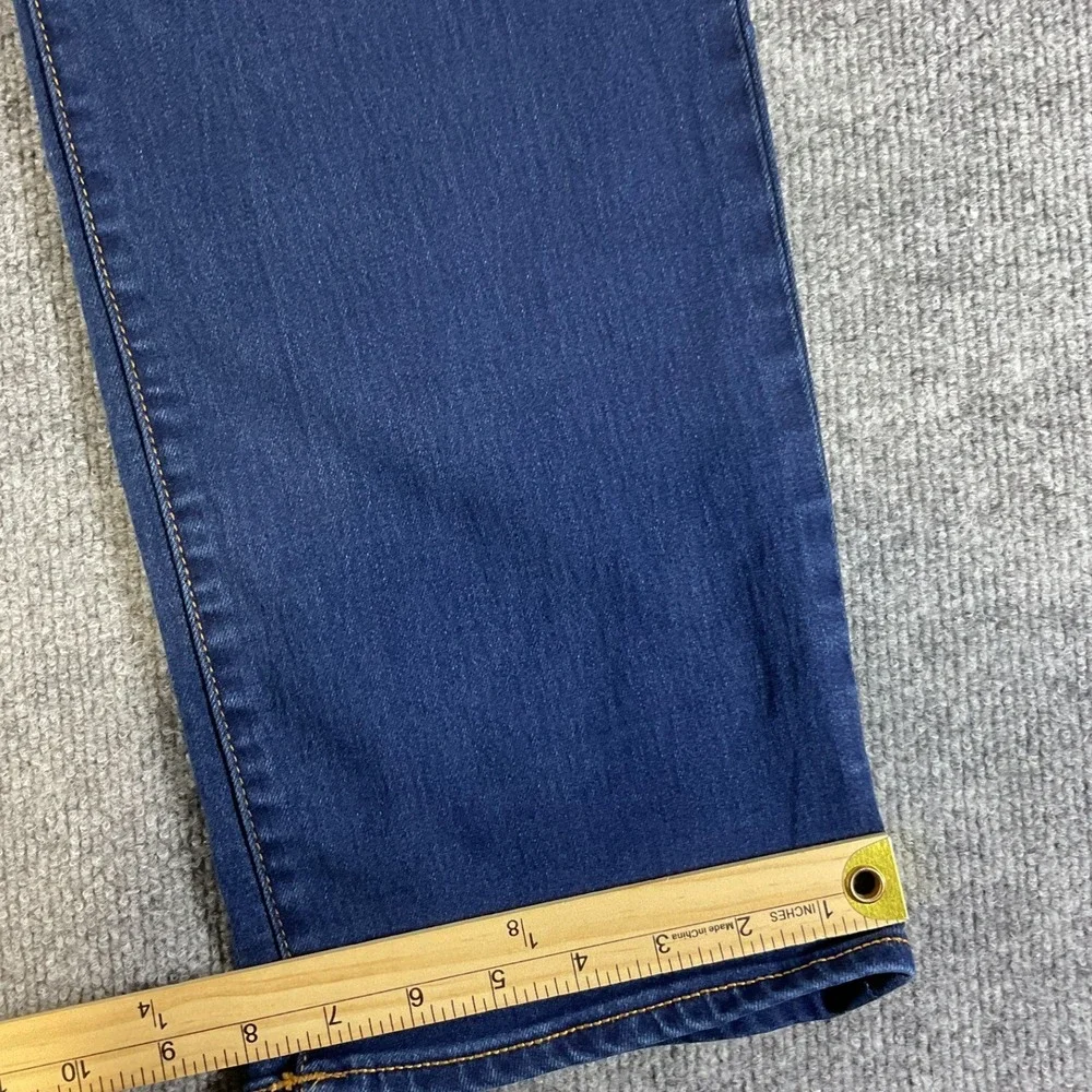 True Religion Billie Mid Rise Straight Jeans Womens 38x34 Blue Stretch Denim